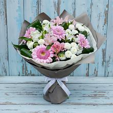 Букет цветов из:  Герберы, Альстромерии и Хризантемы в Палласовке