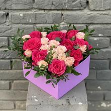 Цветочная композиция из Розы в коробке в Палласовке