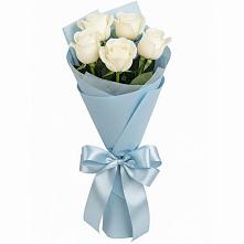 Букет 5 Белых роз Проуд в Палласовке
