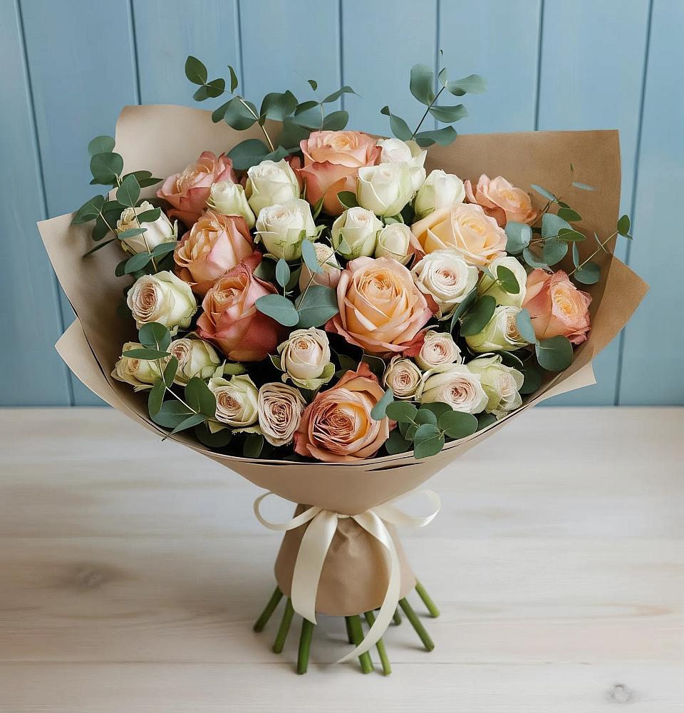 Букет цветов из: Альстромерии и Розы в Палласовке