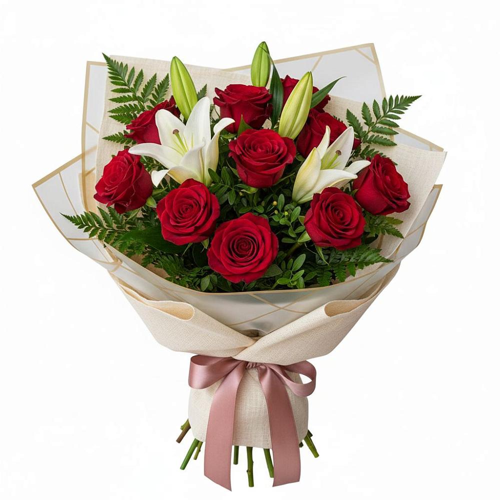 Букет цветов из: Лилии и Розы в Палласовке