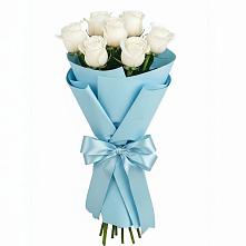 Букет 7 белых роз Проуд в Палласовке