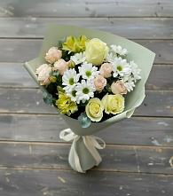 Букет цветов из:  Альстромерии, Розы и Хризантемы в Палласовке