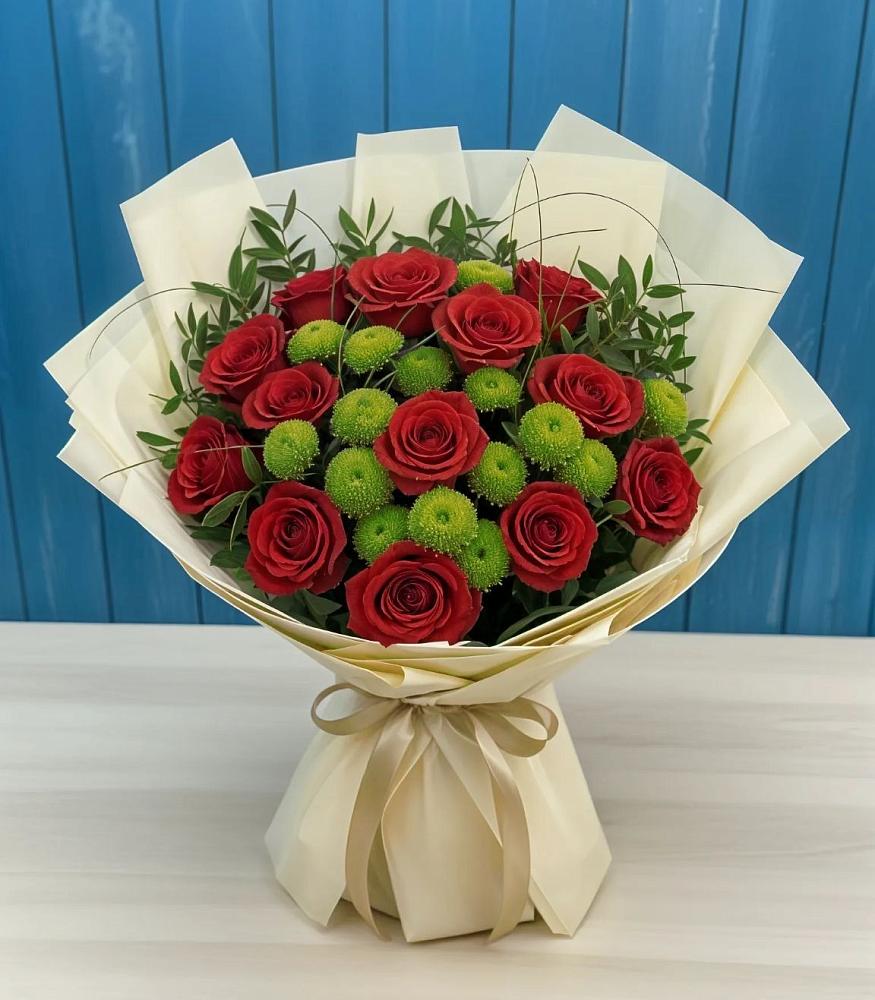 Букет цветов из: Розы и Хризантемы в Палласовке