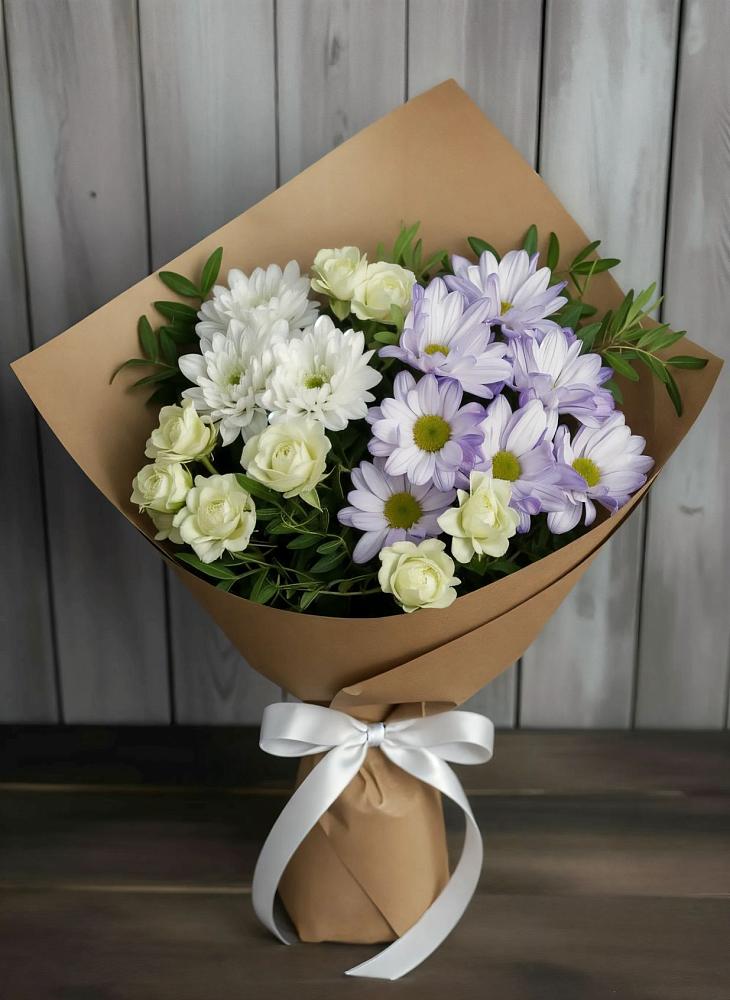 Букет цветов из: Хризантемы и Розы в Палласовке