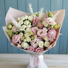 Букет цветов из:  Альстромерии и Розы #REPLACE_PRED# Палласовке